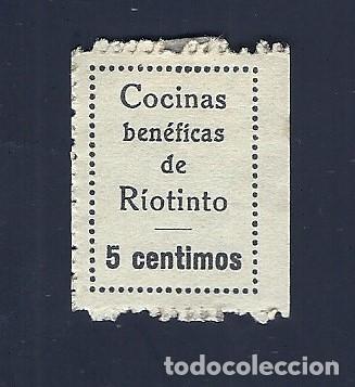 Stamps: V1-9 Guerra Civil RIOTINTO Fesofi n&ordm; 12 Valor 5 cts, Color NEGRO