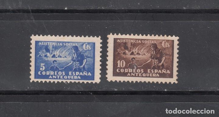 Stamps: ANTEQUERA. ASISTENCIA SOCIAL. SERIE DE 2 SELLOS