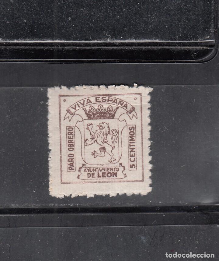 Stamps: LEON. VIVA ESPA&Ntilde;A. PARO OBRERO. 5 CTS.