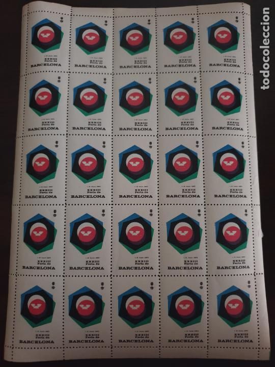Briefmarken: PLIEGO HOJA COMPLETA 25 VI&Ntilde;ETAS XXXIII FERIA BARCELONA A&Ntilde;O 1965
