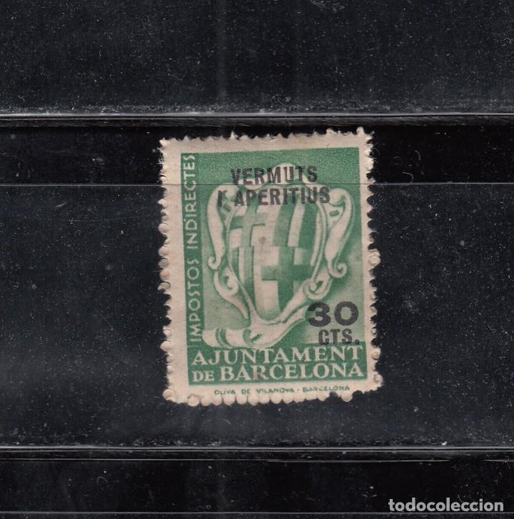 Stamps: AJUNTAMENT DE BARCELONA. IMPOSTOS INDIRECTES. SOBRECARGA VERMUTS I APERITIUS
