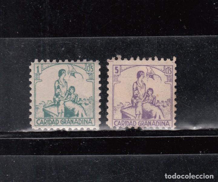 Stamps: CARIDAD GRANADINA. 2 SELLOS 1 Y 5 CTS.