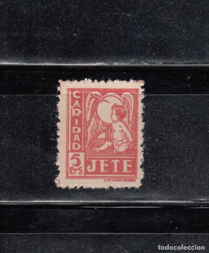 Stamps: JETE. CARIDAD. 5 CTS.