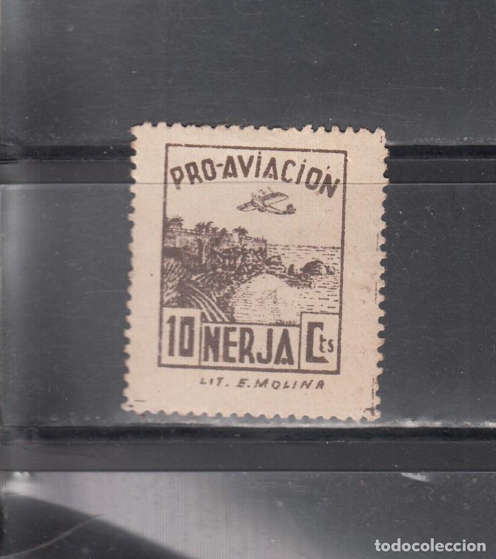 Sellos: NERJA. PRO-AVI&Oacute;N. 10 CTS. - Foto 1