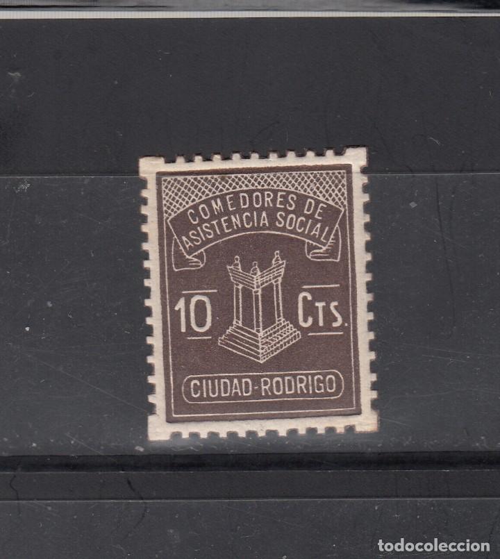Stamps: CIUDAD RODRIGO. COMEDORES ASISTENCIA SOCIAL. 10 CTS.