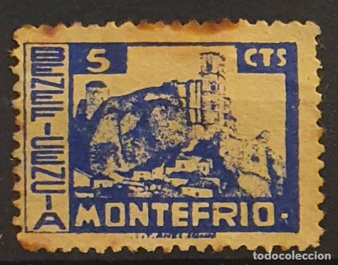 Briefmarken: GUERRA CIVIL.BARCELONA. MONTEFRIO. 5 CTS. AZUL. OXIDO