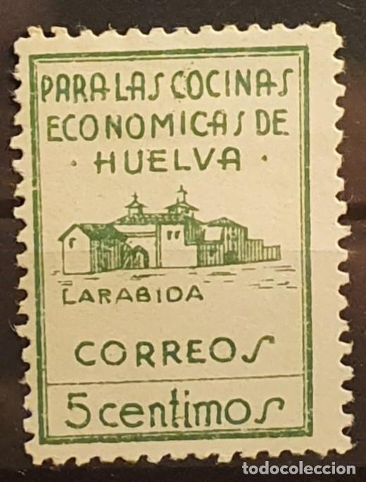 Briefmarken: GUERRA CIVIL. LARABIDA (HUELVA). 5 CTS VERDE