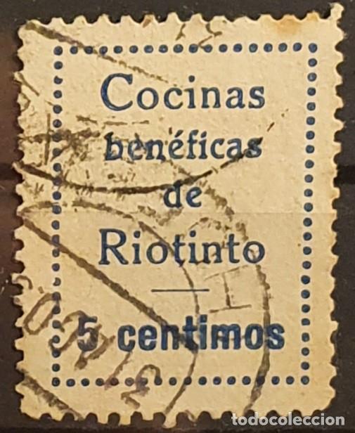 Briefmarken: GUERRA CIVIL. RIOTINTO. ORLA DE PUNTOS. 5 CTS AZUL