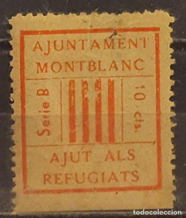 Briefmarken: AJUNTAMENT. MONTBLANC. SERIE B. AJUTS ALS REFUGIATS. 10 CTS