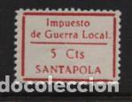 Briefmarken: SANTAPOLA, 5 CTS,.- IMPUESTO D GUERRA LOCAL- VER FOTO