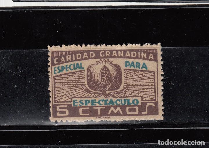 Stamps: CARIDAD GRANADINA. ESPECIAL PARA ESPECT&Aacute;CULOS. 5 CTS