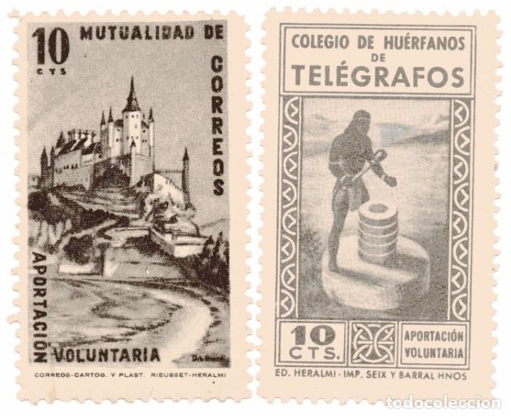 Briefmarken: S129 LOTE 2 VI&Ntilde;ETAS COLEGIO HUERFANOS TELEGRAFOS + MUTUALIDAD DE CORREOS