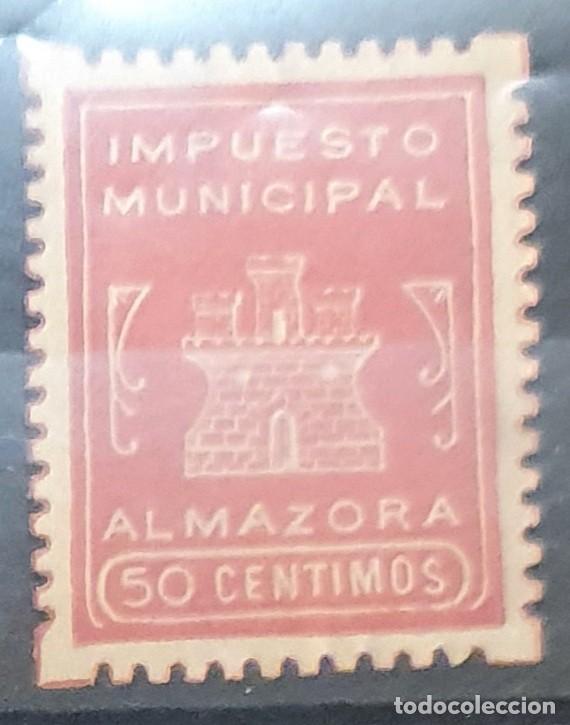 Sellos: GUERRA CIVIL. ALMAZORA. 50 CENTIMOS - Foto 1