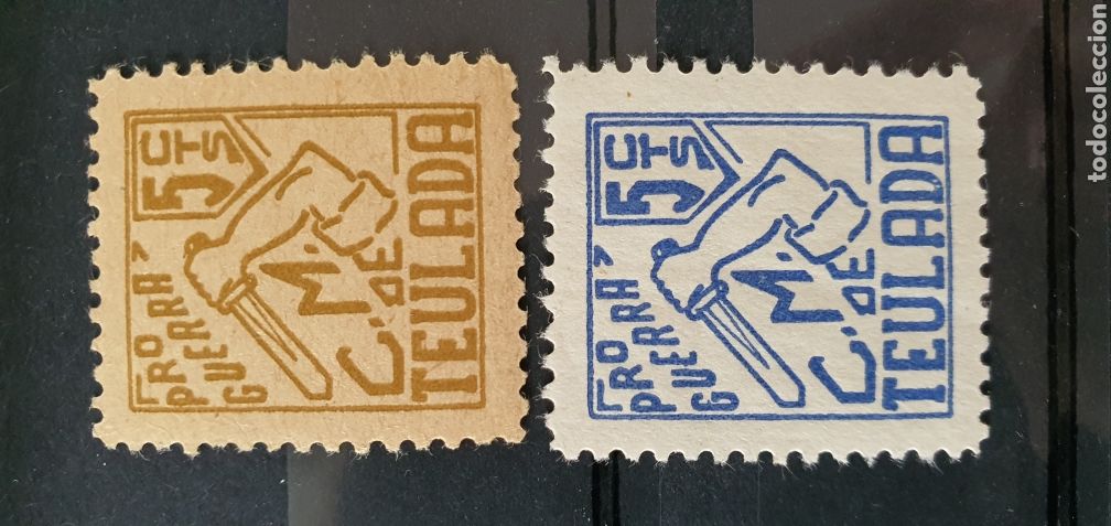 Selos: Teulada DOS VI&Ntilde;ETAS Pro Guerra. de 5cts.