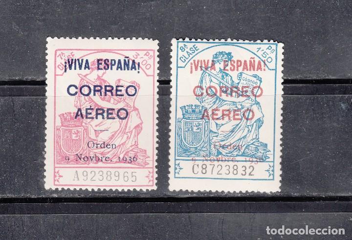 Stamps: SELLO FISCAL CON SOBRECARGA VIVA ESPA&Ntilde;A. CORREO A&Eacute;RERO. EMITIDO EN BURGO