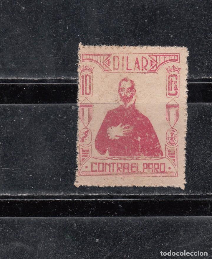 Stamps: DILAR. CONTRA EL PARO. 3 CTS.