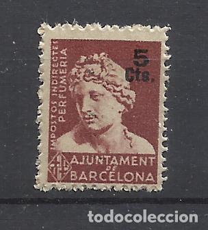 Briefmarken: AJUNTAMENT DE BARCELONA 5 CTS NUEVO** IMPOSTOS PERFUMERIA