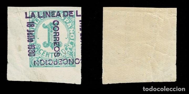 Stamps: 0307 Guerra Civil Local de LA LINEA DE LA CONCEPCION Edifil N&ordm; 1NEhx VARIEDAD Scrga VERTICAL (NO CAT