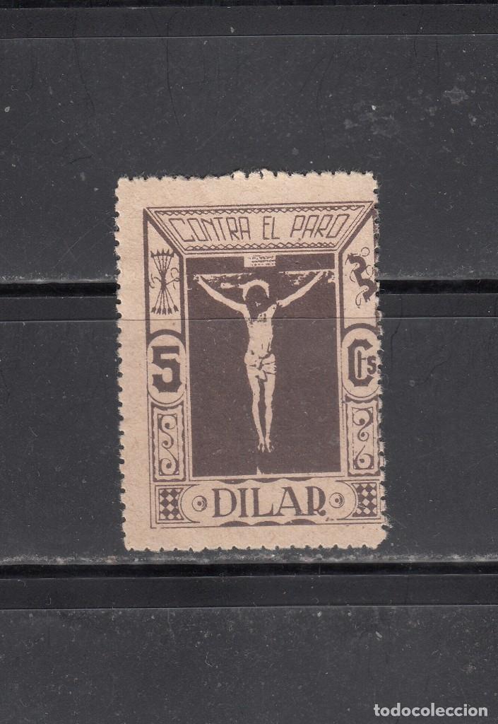 Stamps: DILAR. CONTRA EL PARO. 5 CTS.