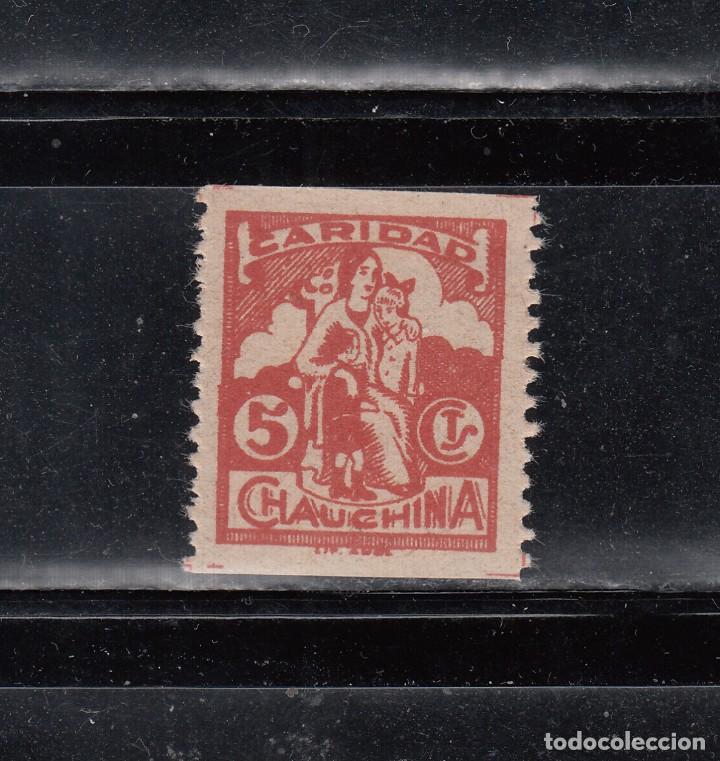 Stamps: CHAUCHINA. CARIDAD. 5 CTS.