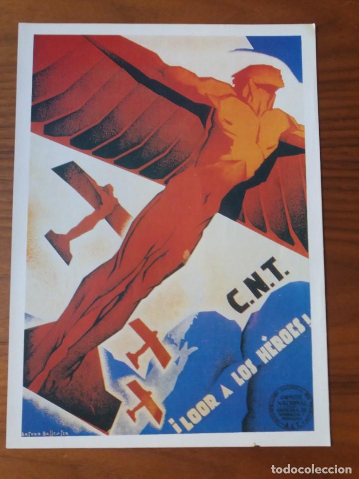Briefmarken: CARTEL. C.N.T. &iexcl; LOOR A LOS H&Eacute;ROES ! DE LA GUERRA CIVIL ESPA&Ntilde;OLA. DE INTERVIU N&Uacute;MERO, 12