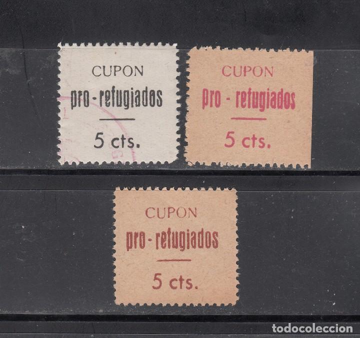 Stamps: CUPON PRO-REFUGIADOS. SERIE DE 3 SELLOS