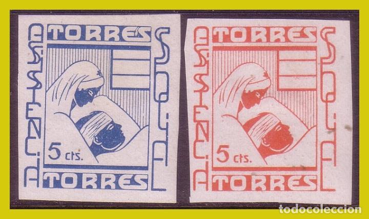 Stamps: Guerra Civil. Ja&eacute;n, TORRES, FESOFI n&ordm; 1 y 2 (*)