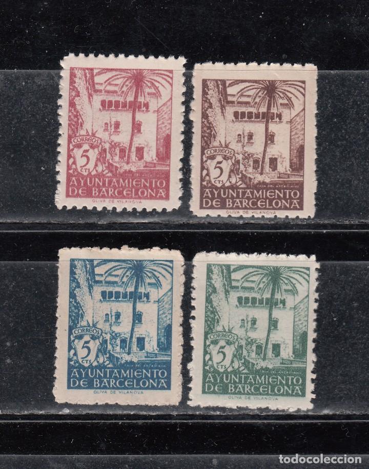 Stamps: AYUNTAMIENTO BARCELONA. SERIE DE 4 SELLOS