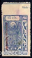 Briefmarken: ESPA&Ntilde;A GUERRA CIVIL. BALEARES. EDIFIL N&ordm; 6, DENTADO ZIG-ZAG NO RESE&Ntilde;ADO. PIE DE IMPRENTA EN MARGEN