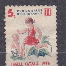 Sellos: VIÑETA DE 5 CENTIMOS DE PRO-INFANCIA SEGELL CATALA 1935