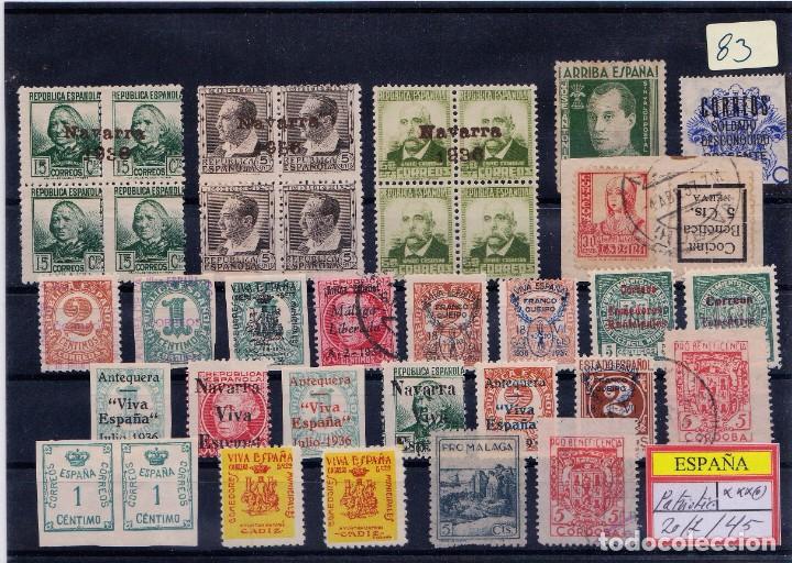 Briefmarken: Interesante conjunto de sellos patri&oacute;ticos.+95