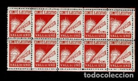 Selos: H-6 Guerra Civil VALL DE UXO Fesofi n&ordm; 3 HOJITA sin fijasellos