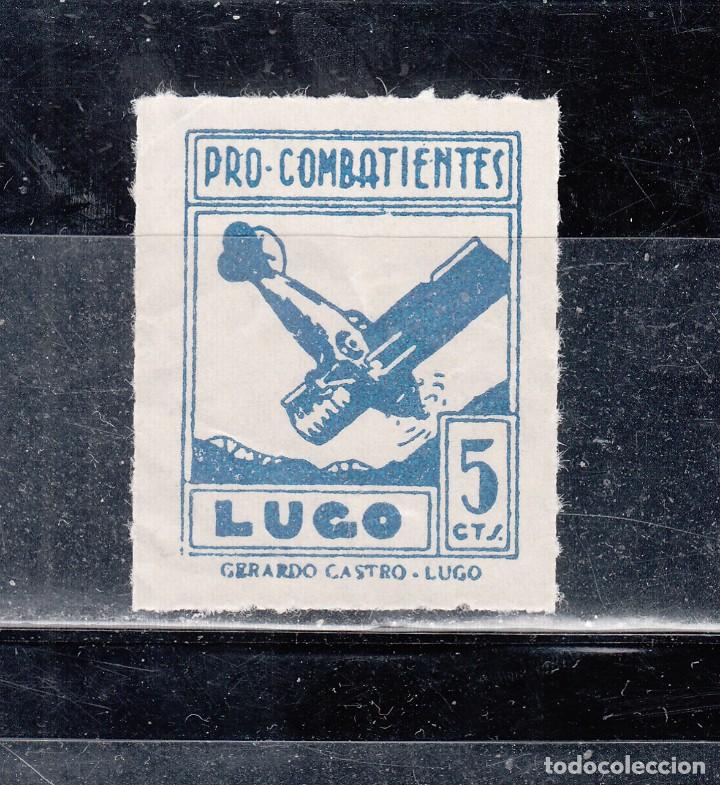 Sellos: LUGO. PRO-COMBATIENTES. 5 CTS. - Foto 1