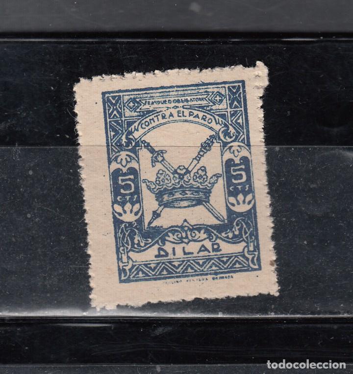 Stamps: DILAR. CONTRA EL PARO. 5 CTS.