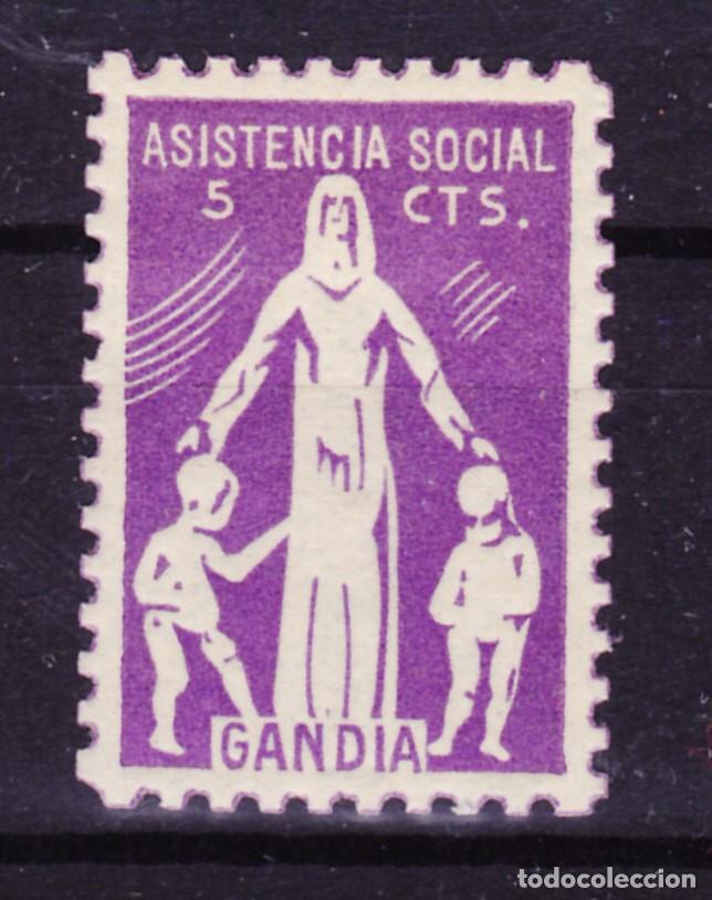 Stamps: E33 Gandia (Valencia) sellos locales ** nuevo con goma y se&ntilde;al de fijasellos