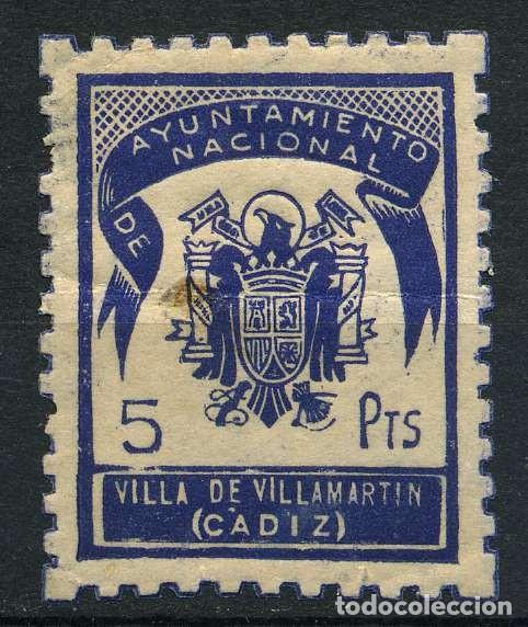 Stamps: ESPA&Ntilde;A GUERRA CIVIL. VILLAMARTIN (CADIZ). MUNICIPAL 5 PTS