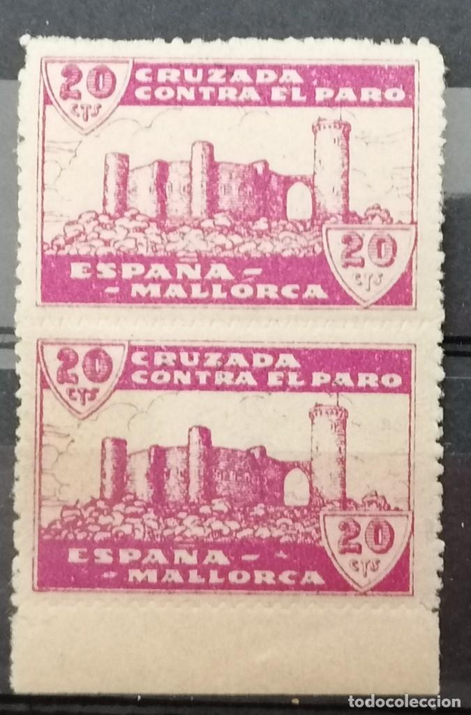 Stamps: 1936.G,CIVIL, CRUZADA CONTRA EL PARO. 20 CTS .PAREJA **.MNH ( 21-428)