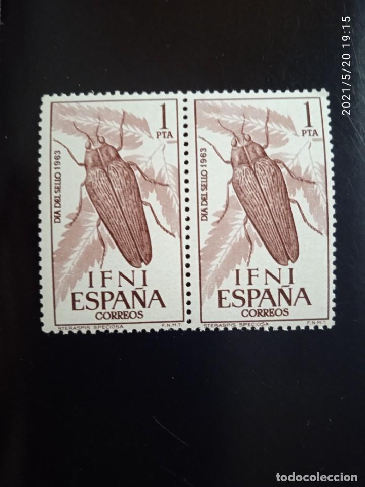 Stamps: IFNI ESPA&Ntilde;OLA 1 PTA DIA DEL SELLO A&Ntilde;O 1963..