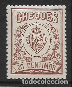 Stamps: SELLO FISCAL.- 20 CTS,- CHEQUES- NUEVO CON GOMA, VER FOTO