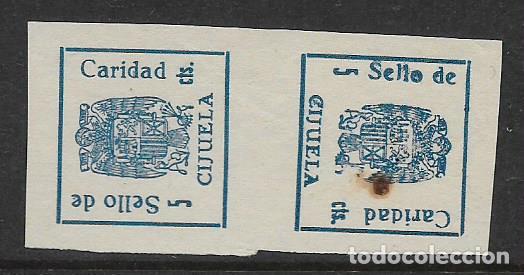 Briefmarken: CIJUELA.-GRANADA- 5 CTS, CARIDAD. PAREJA CAPICUA SIN DENTAR,- VER FOTO