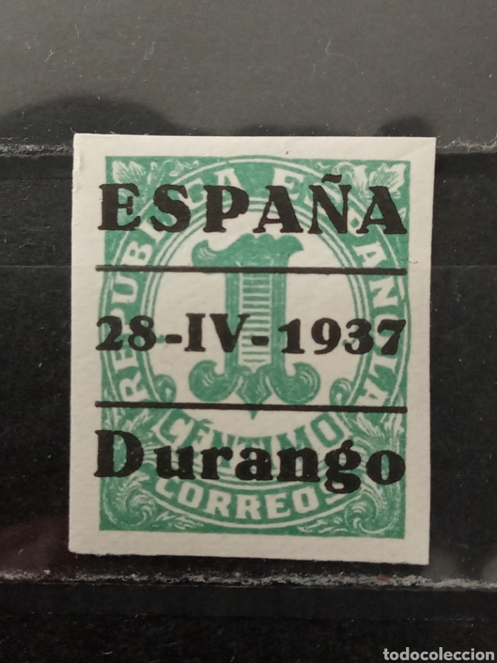 Sellos: Espa&ntilde;a. 1937. Durango. Nuevo * - Foto 1