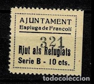 Stamps: CL-556 Vi&ntilde;eta Guerra Civil - Ajuntament de Espluga de Francol&iacute; - AJUT ALS REFUGIATS - Serie B - 10