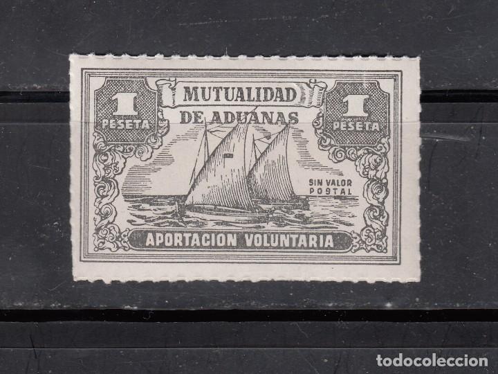Sellos: MUTUALIDAD DE ADUANAS. 1 PTA. - Foto 1