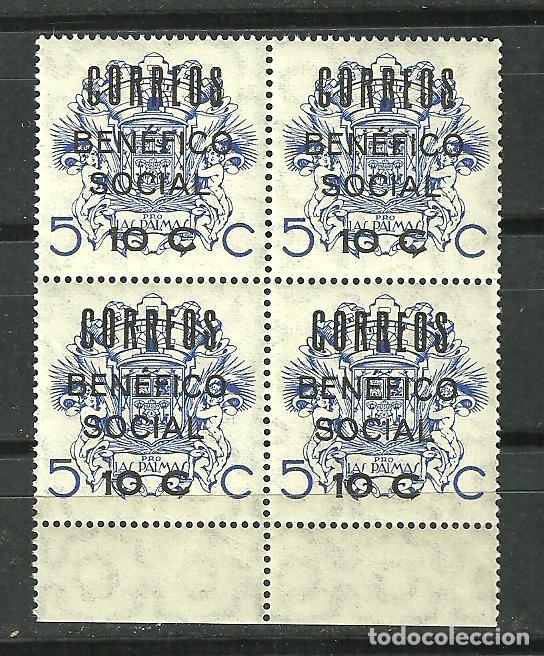 Briefmarken: L23-6 Guerra Civil PRO LAS PALMAS Sobrecargado CORREOS BENEFICO SOCIAL Fesofi n&ordm; 2 Valor 10 c. bloq