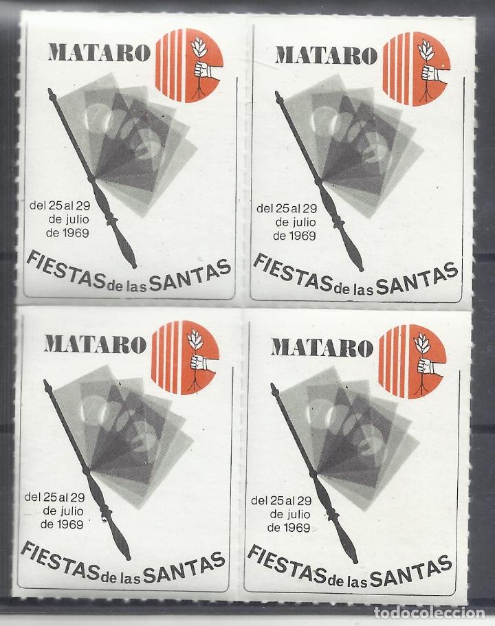 Timbres: mataro 1969 fiestas santas NUEVO * bloque d 4