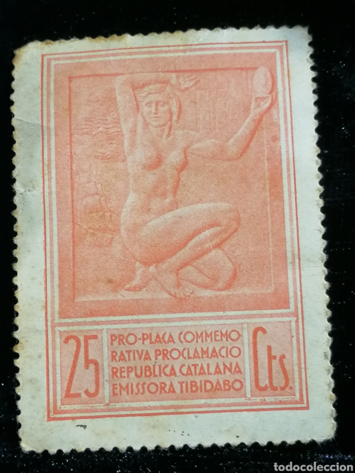 Sellos: España Guerra Civil República Catalana viñeta sellos muy escaso - Foto 3 - 290587173