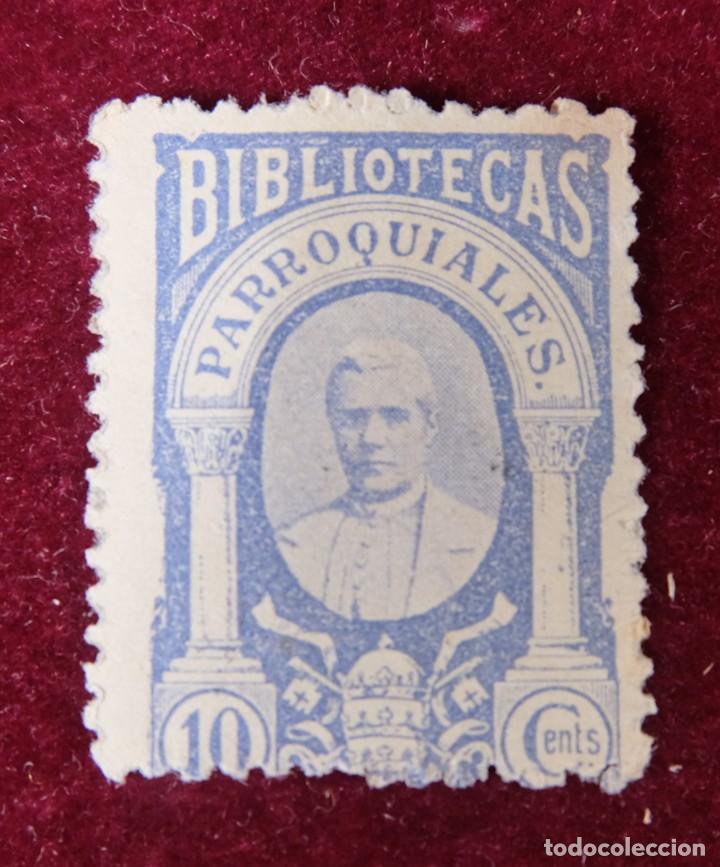 Briefmarken: Sello Bibliotecas Parroquiales 10 cnts