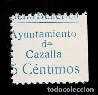 Stamps: CL8-19 Guerra Civil CAZALLA DE LA SIERRA Fesofi n&ordm; 3 Variedad TAMA&Ntilde;O INCOMPLETO PAPEL (DELMEINA) NO