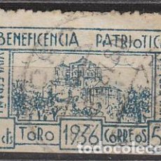Sellos: TORO (ZAMORA), BENEFICENCIA PATRIOTICA, 1936, VIVA ESPAÑA, USADO. Lote 303242223