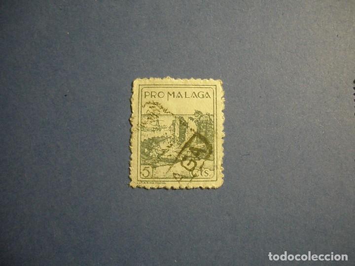 Sellos: VI&Ntilde;ETAS - PRO MALAGA - 5 CTS. - Foto 1
